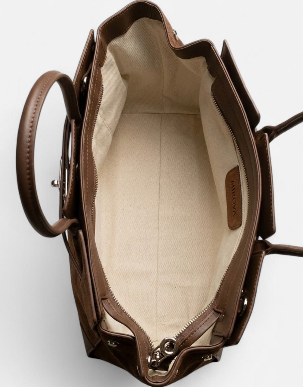 SIENNA - Camel Suede Tote Bag